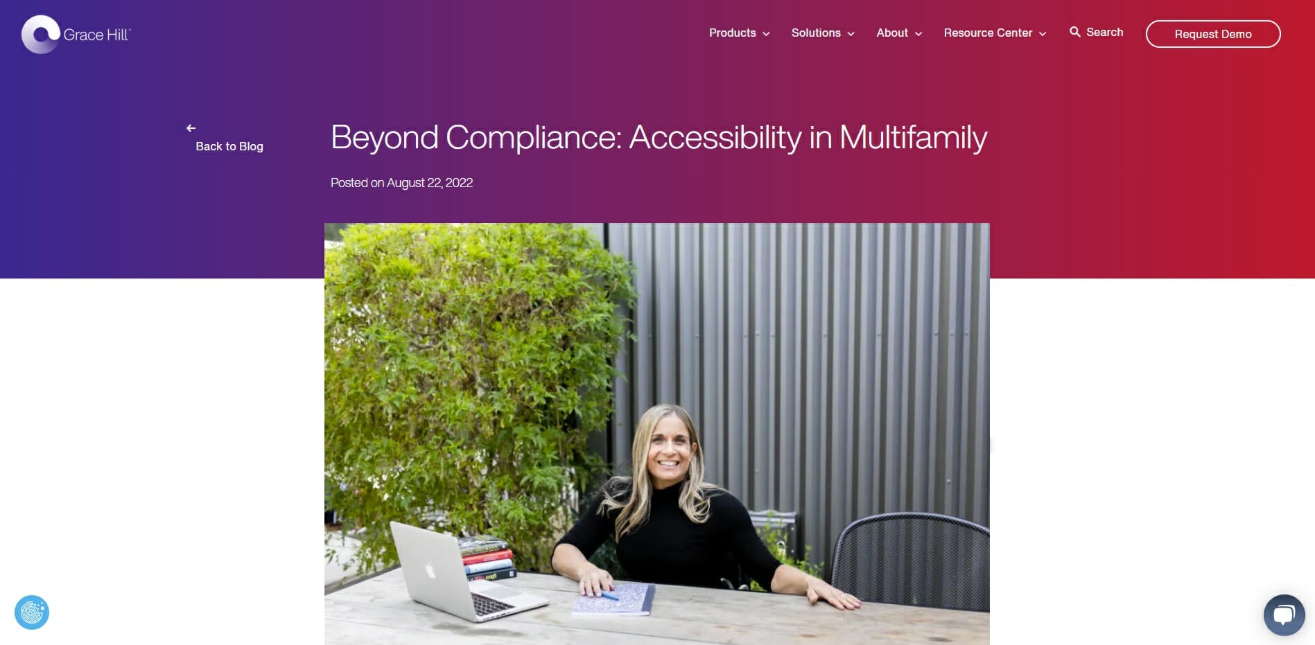 grace hill website screenshot of alycias article beyond compliance